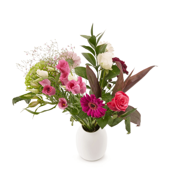 Bestel Bloemen - Plukboeket roze met eigen foto