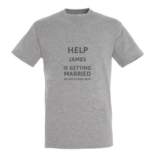 Bestel T-shirt voor mannen bedrukken - Grijs - L met eigen foto