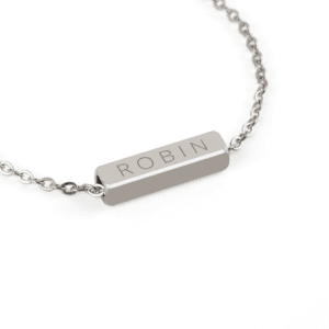 Bestel Naamplaat armband - Zilverkleurig met eigen foto