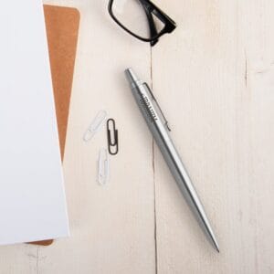 Bestel Parker - Jotter - Balpen graveren - Links (Zilver) met eigen foto
