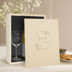 Bestel Wijnpakket met glas - Salentein Chardonnay (Gegraveerde deksel) met eigen foto