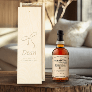 Bestel Whisky in gegraveerde kist - The Balvenie met eigen foto