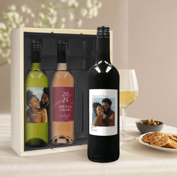 Bestel Wijnpakket met bedrukt etiket - Belvy - Wit