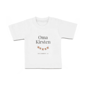 Bestel Baby shirt bedrukken - Korte mouw - Wit - 62/68 met eigen foto