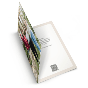 Bestel XL kaart met persoonlijke QR-videoboodschap met eigen foto