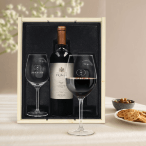 Bestel Wijnpakket met glas - Salentein Primus Malbec (Gegraveerde glazen) met eigen foto