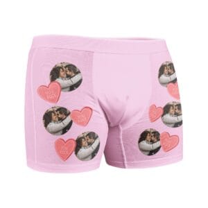 Bestel Boxershort bedrukken - M - Roze met eigen foto