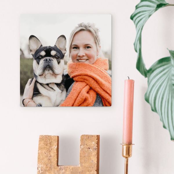 Bestel Wandpaneel met foto of naam - Vierkant met eigen foto