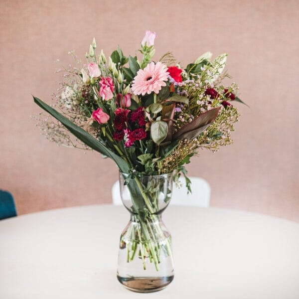 Bestel Bloemen - Plukboeket roze (Groot) met eigen foto
