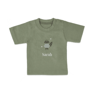 Bestel Baby shirt bedrukken - Korte mouw - Groen - 74/80 met eigen foto