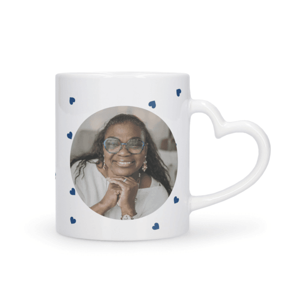 Bestel Mok met hartvormig oor bedrukken met eigen foto