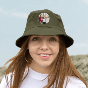 Bestel Bucket hat bedrukken - Groen met eigen foto