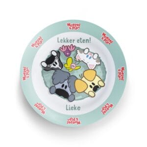 Bestel Woezel & Pip bordje bedrukken met eigen foto