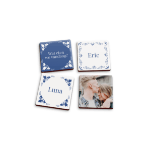 Bestel Magneten met foto of tekst - Vierkant - 4 stuks met eigen foto