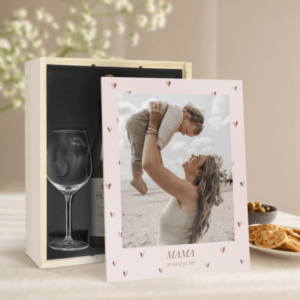 Bestel Wijnpakket met glas - Salentein Primus Chardonnay (Bedrukte deksel) met eigen foto