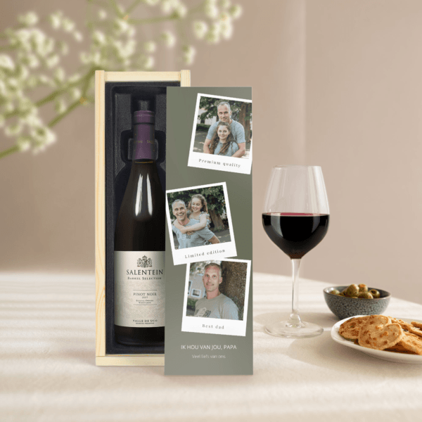 Bestel Wijn in bedrukte kist - Salentein - Pinot Noir met eigen foto
