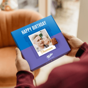 Bestel Milka Pralines - Verjaardag - Cadeautjes - 110 gram met eigen foto