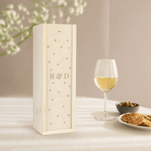 Bestel Luxe wijnkist graveren - 1 vaks - Hout met eigen foto