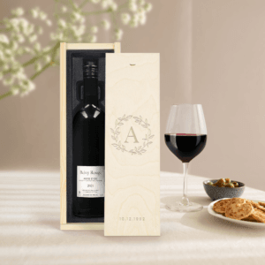 Bestel Wijn in gegraveerde kist - Belvy - Rood met eigen foto