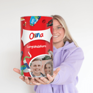 Bestel Celebrations XL chocolade cadeauverpakking met naam en foto met eigen foto