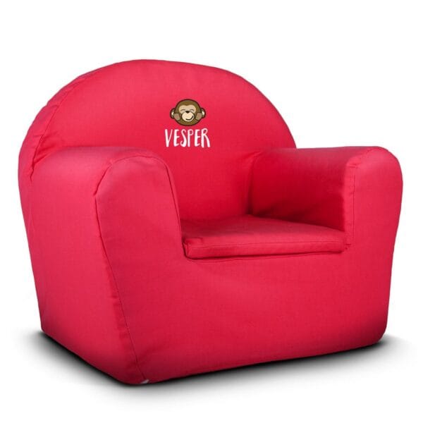 Bestel Kinderfauteuil met naam bedrukken - Roze met eigen foto