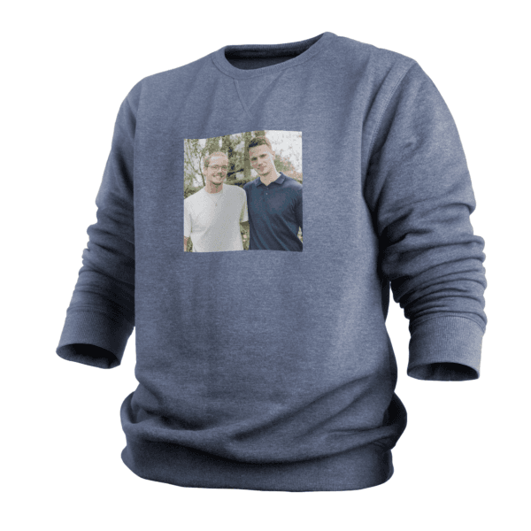 Bestel Trui voor heren bedrukken - Indigo - XXL met eigen foto