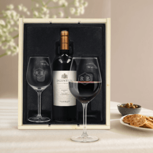 Bestel Wijnpakket met glas - Salentein Malbec (Gegraveerde glazen) met eigen foto