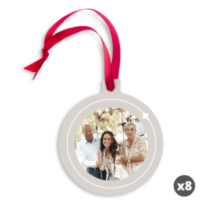 Bestel Kersthanger bedrukken - Kerstbal - 8 stuks met eigen foto