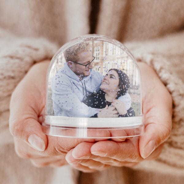 Bestel Sneeuwbol bedrukken Glitter met eigen foto