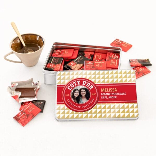 Bestel Côte d'Or Vintage Chocolade Box met naam met eigen foto