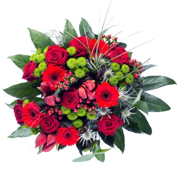 Bestel Bloemen - Kerstboeket (Groot) met eigen foto