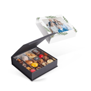 Bestel Luxe bonbon giftbox bedrukken - Kerst (16 stuks) met eigen foto