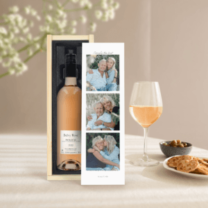 Bestel Wijn in bedrukte kist - Belvy - Rosé met eigen foto