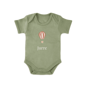 Bestel Romper bedrukken - Korte mouw - Groen - 86/92 met eigen foto