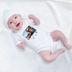 Bestel Mijn eerste Vaderdag romper bedrukken - 74/80 met eigen foto