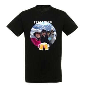 Bestel T-shirt voor mannen bedrukken - Zwart - XXL met eigen foto