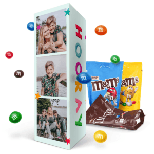 Bestel Gepersonaliseerd cadeaupakket met M&M's chocolade met eigen foto