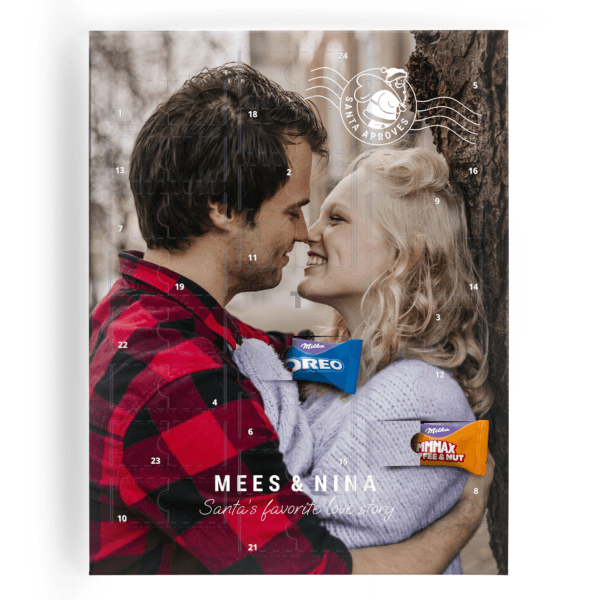Bestel Gepersonaliseerde Milka Favourites adventskalender - eigen design met eigen foto