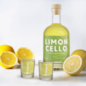 Bestel Limoncello personaliseren - Gegraveerde glazen met eigen foto