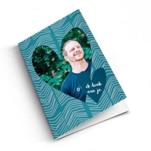 Bestel Wenskaart met foto - Ik denk aan je - M - Staand met eigen foto