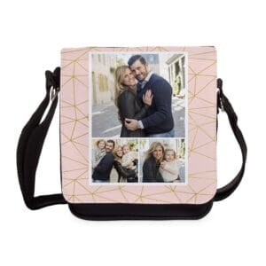 Bestel Schoudertas bedrukken - Medium (Zwart) met eigen foto