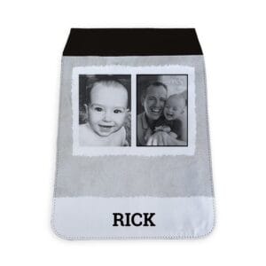 Bestel Losse flap voor de schoudertas bedrukken (Medium - zwart) met eigen foto