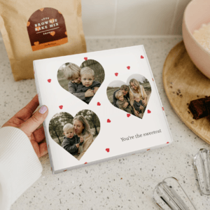 Bestel Brownie bakmix in gepersonaliseerde giftbox met eigen foto