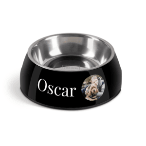 Bestel Hondenvoerbak met naam - Zwart - 700 ml met eigen foto