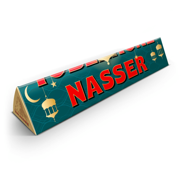 Bestel Ramadan Toblerone met naam met eigen foto