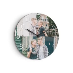 Bestel Hardboard wandklok bedrukken met eigen foto