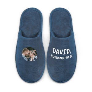 Bestel Pantoffels bedrukken - Blauw - Maat 39-42 met eigen foto