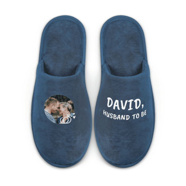 Bestel Pantoffels bedrukken - Blauw - Maat 39-42 met eigen foto