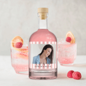 Bestel Pink Gin personaliseren - Etiket met eigen foto