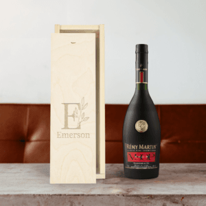 Bestel Cognac in gegraveerde kist - Rémy Martin VSOP met eigen foto